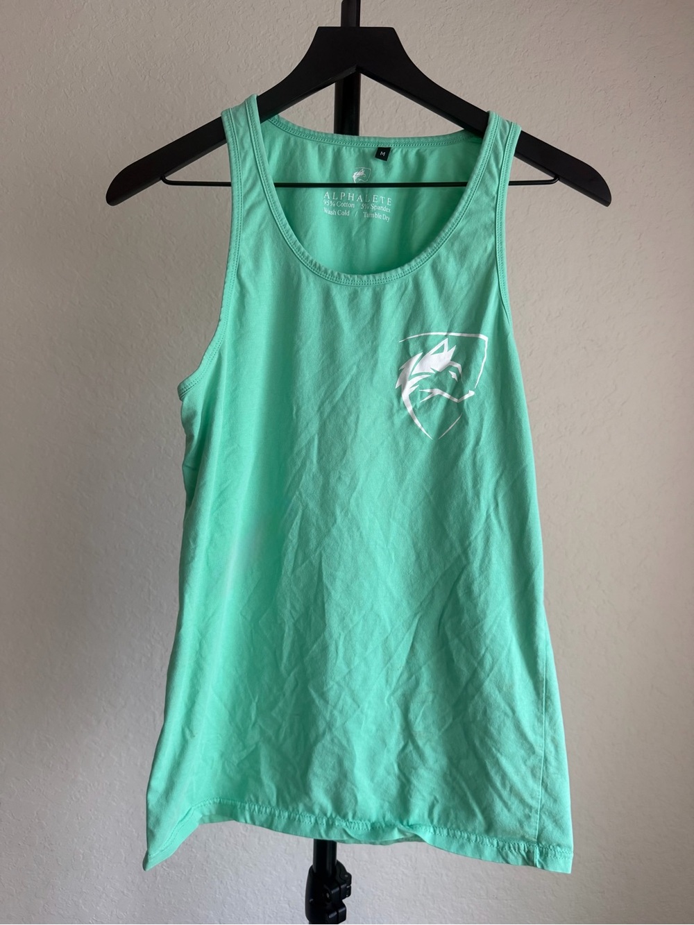 Alphalete Mint Green Women's Tank Top with White Logo
